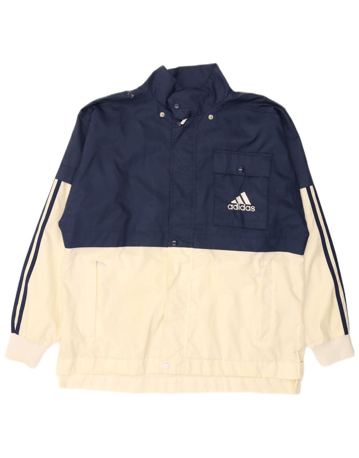 ADIDAS Veste coupe-vent pour hommes UK 40/42 Bleu marine moyen Colourblock