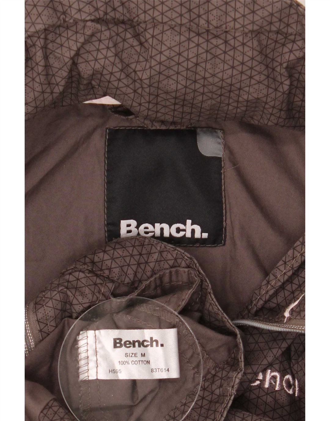 Bench Veste bomber à capuche graphique pour femme UK 14 Coton marron moyen