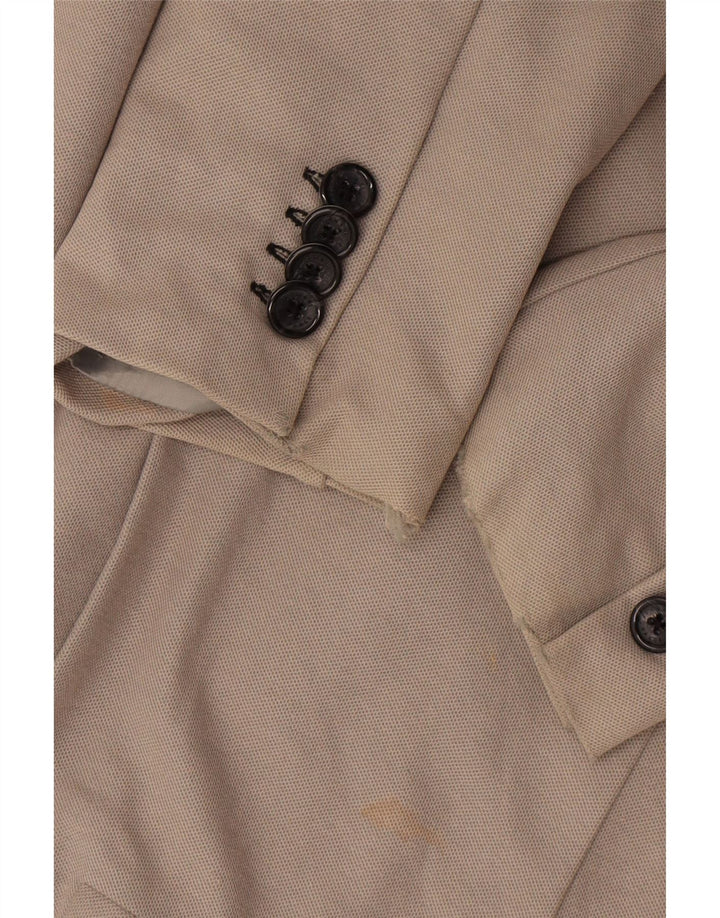 Armani Exchange Veste Blazer 2 Boutons Homme UK 38 Coton Beige Moyen
