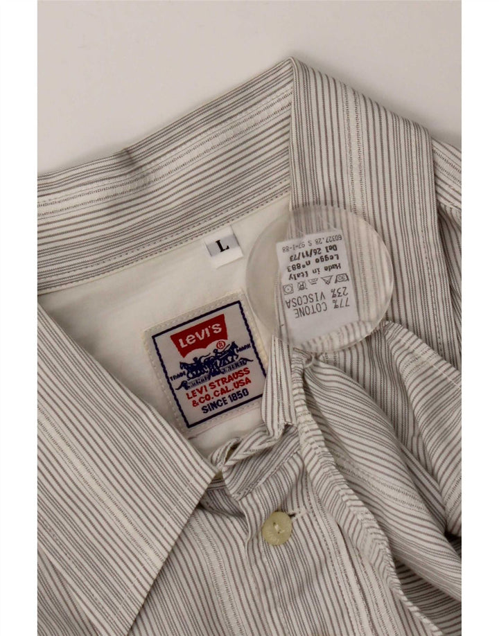 Levi's Chemise Homme Large Gris Rayure Coton