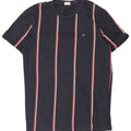 Jack & Jones Homme T-Shirt Top Bleu Marine Rayé Coton