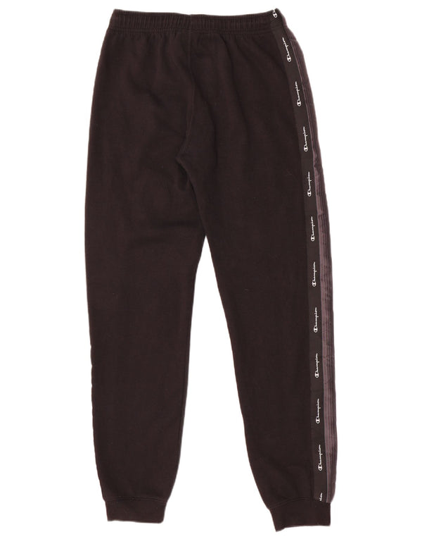 Champion Boys Tracksuit Trousers Joggers 13-14 Years XL Black Colourblock