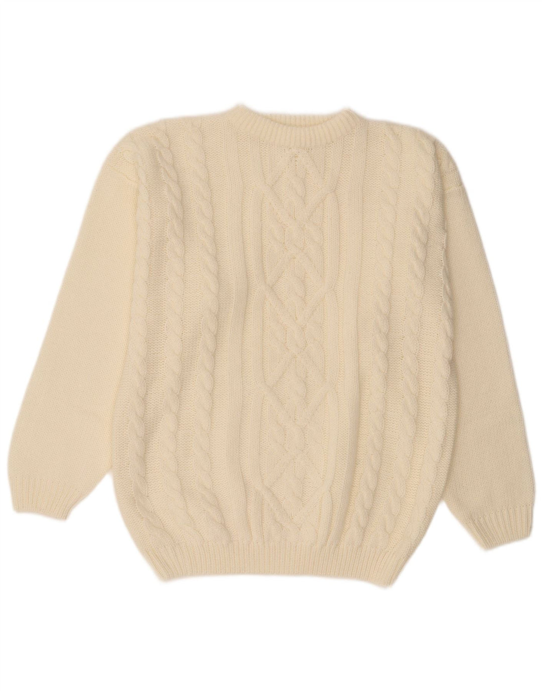Angelo Muroni Pull col rond homme blanc moyen polyacrylique