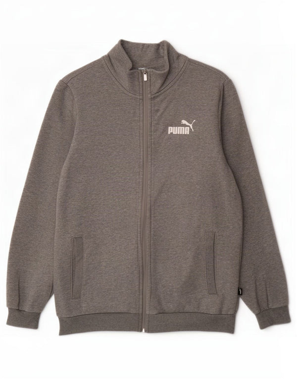 Puma Veste de Survêtement Homme Petit Gris Moucheté Coton