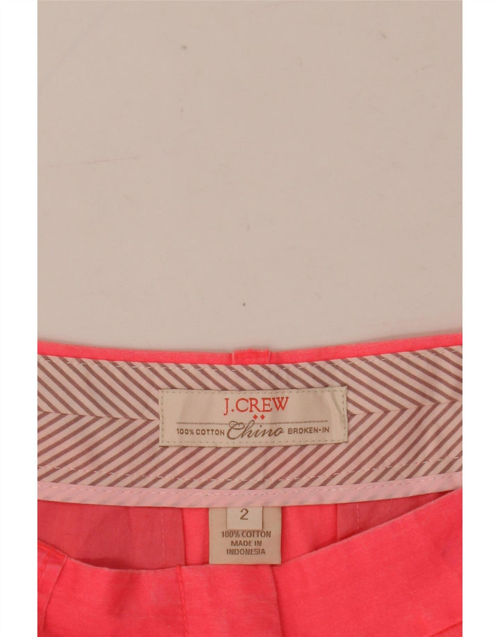 J. Crew Short chino cassé pour femme US 2 XS W29 Coton rose