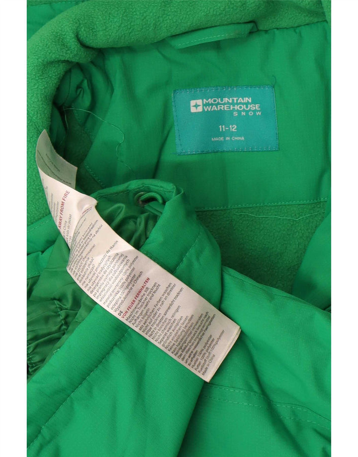 Mountain Warehouse Veste coupe-vent pour garçon 11-12 ans Vert colour block