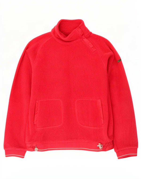 Champion Pull polaire à col zippé pour femme UK 16 Large Rouge Polyester