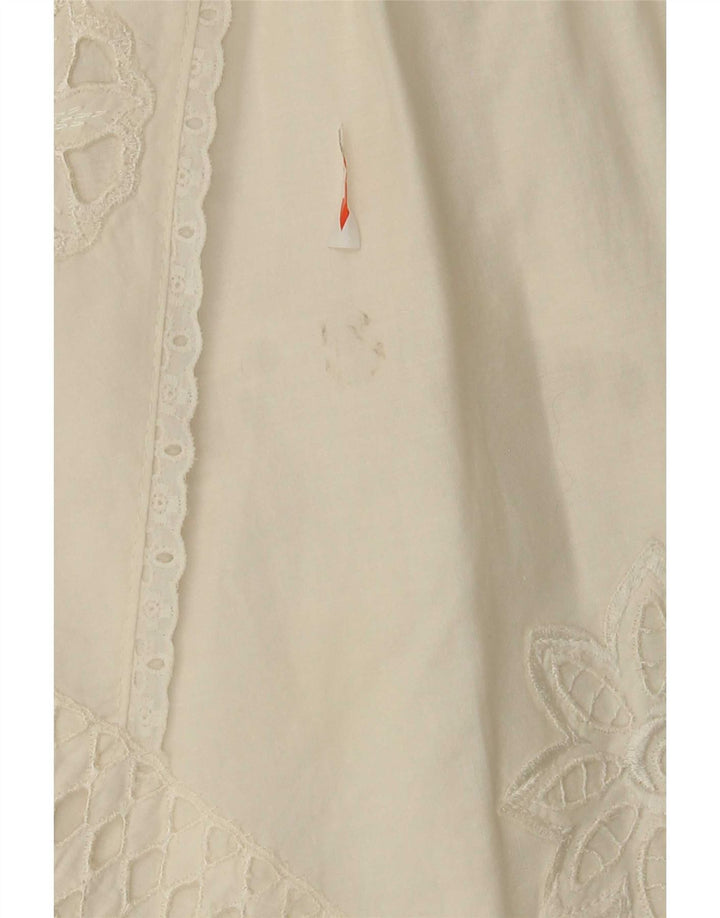 jupe évasée femme vintage W26 Petit Blanc