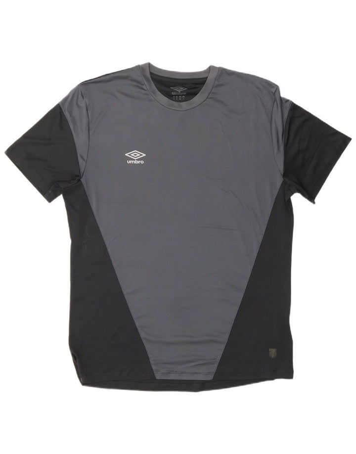 UMBRO T-Shirt Homme Haut Large Noir Colorblock Polyester