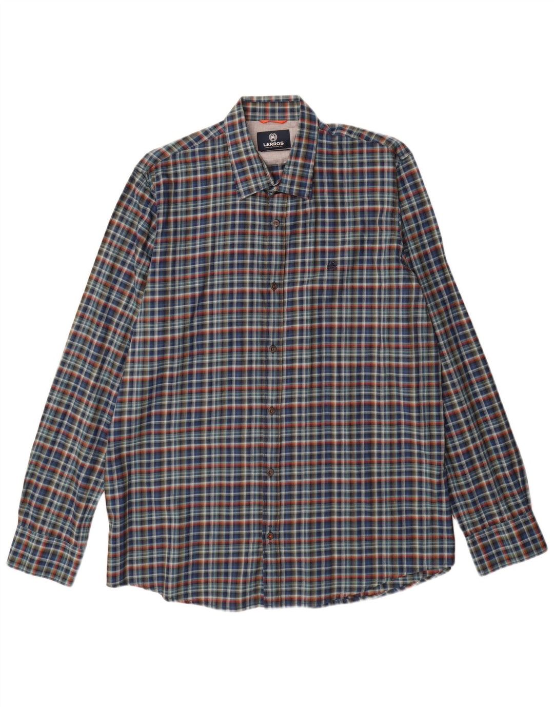 Lerros Chemise Stretch XL Bleu Marine Carreaux Homme