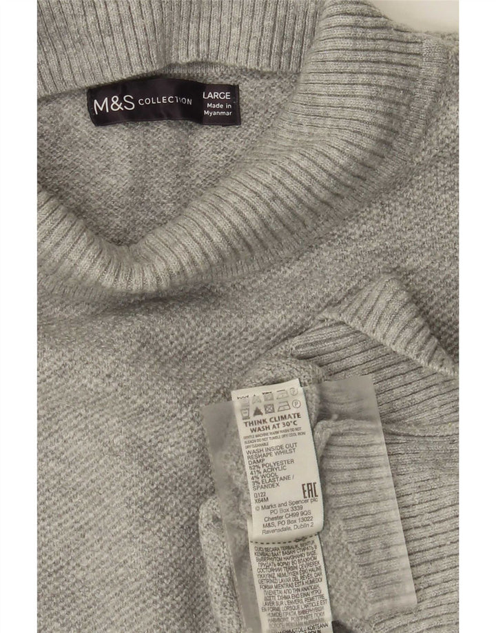 Marks & Spencer Pull col roulé pour femme UK 16 Large Gris
