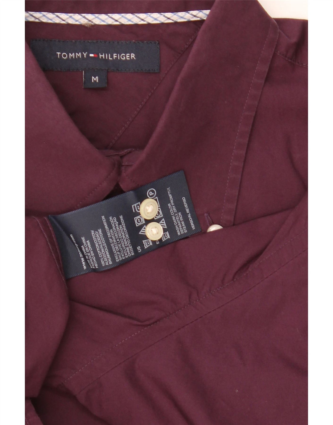 Tommy Hilfiger Chemise Homme Violet Moyen Coton