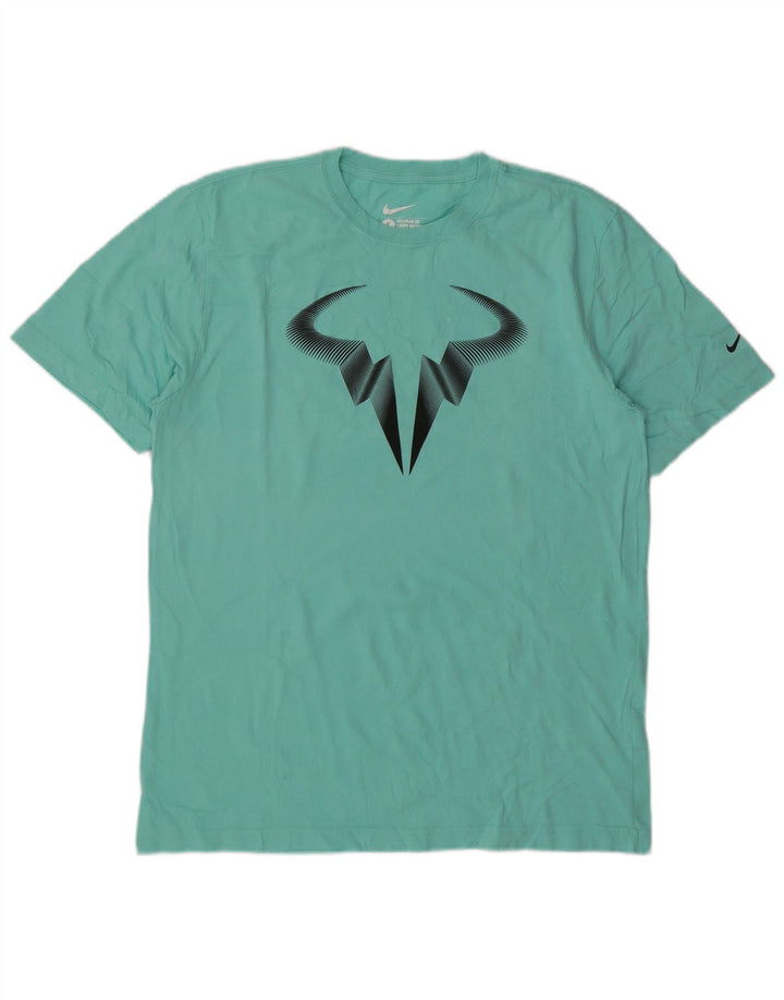 Nike T-shirt graphique coupe classique pour hommes, grand coton turquoise