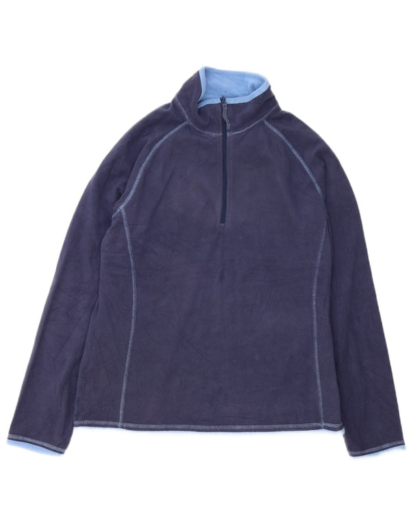 MOUNTAIN WAREHOUSE Pull polaire à col zippé pour femme UK 14 Large Bleu marine