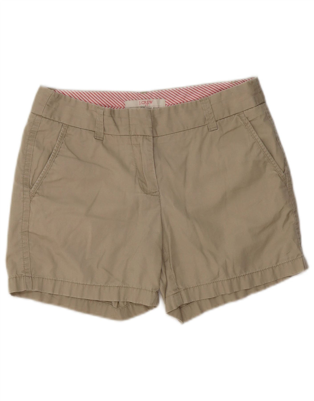 J. CREW Short Chino Femme US 0 XS W28 Coton Beige