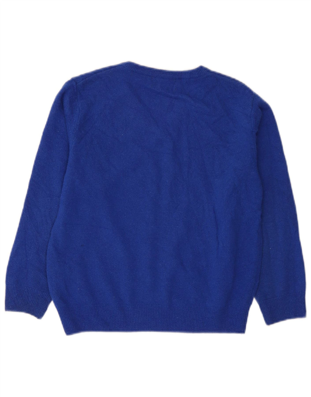 Kappa Pull col V garçon 7-8 ans Bleu moyen Laine d'agneau