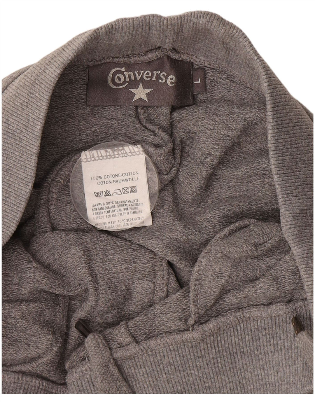 CONVERSE Pantalon de survêtement pour hommes Joggers Large Gris Coton
