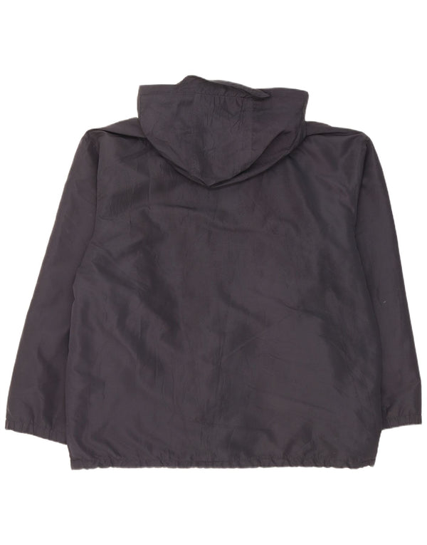 Kappa Veste réversible à capuche pour homme UK 40 Large Bleu marine Polyester