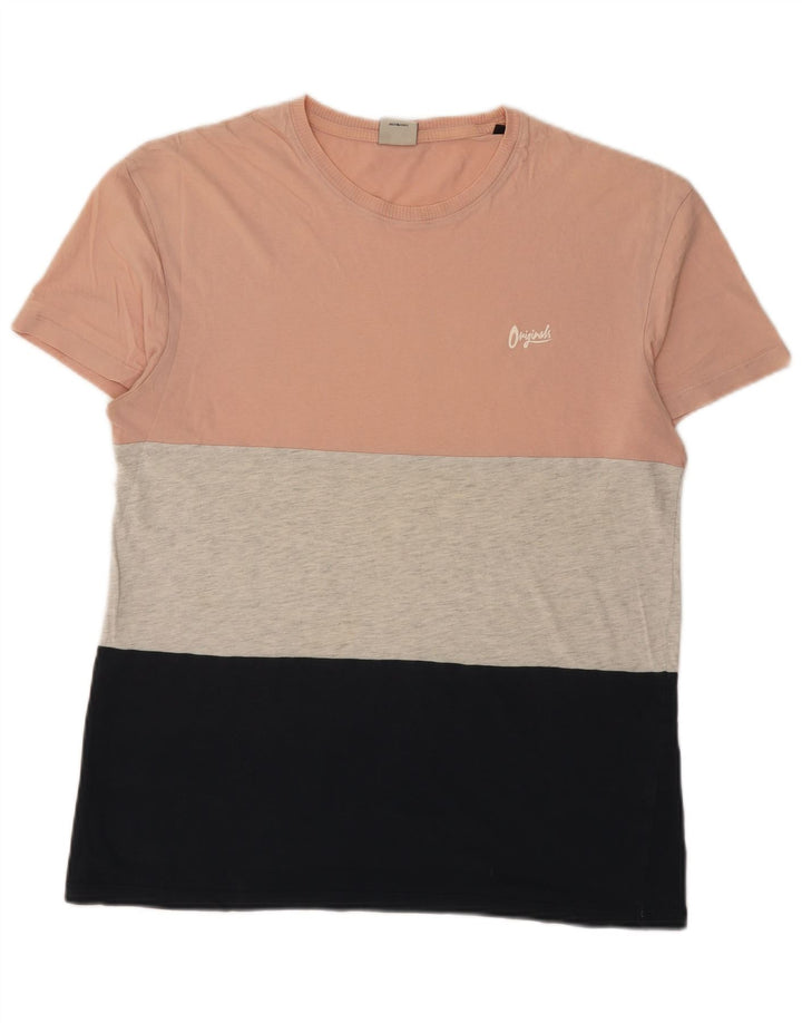 JACK & JONES Haut T-Shirt Homme Multicolore Colourblock Coton