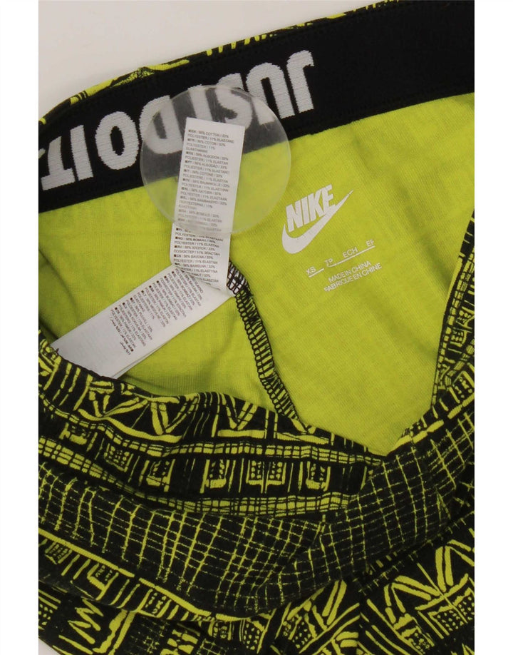 Nike Legging à motif abstrait pour femme UK 6 XS Jaune Coton