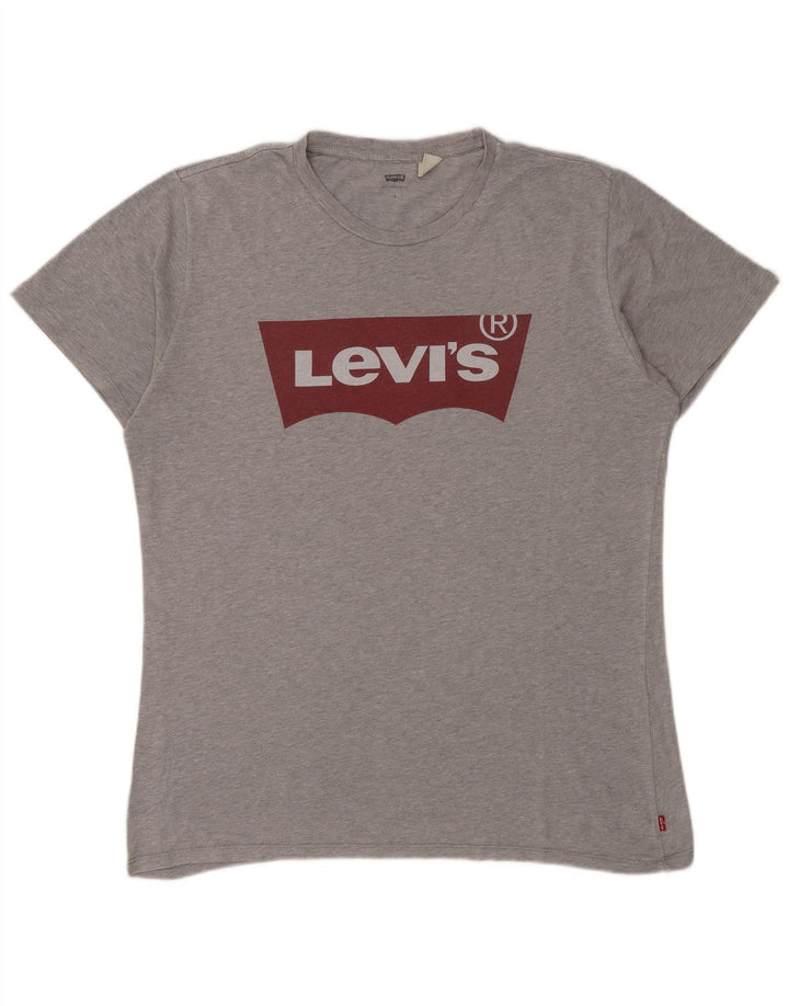 Levi's T-Shirt Graphique Homme Large Gris Moucheté