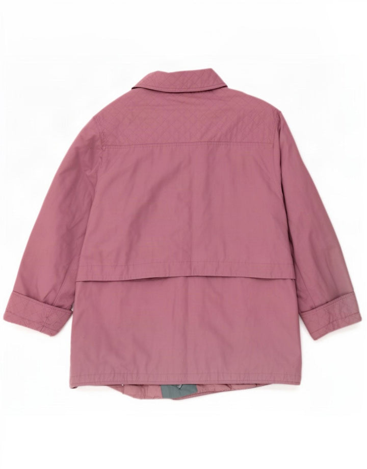 vintage Femme Loose Fit Utility Jacket UK 18 XL Violet Polyester