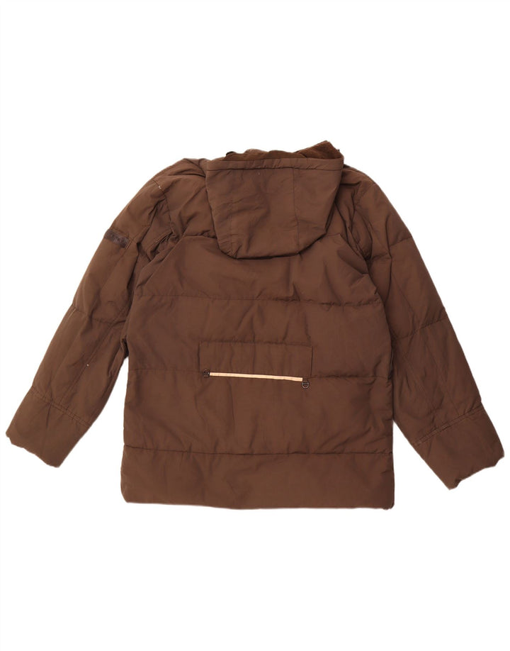 PEUTEREY Veste matelassée à capuche pour homme UK 38 en coton marron moyen
