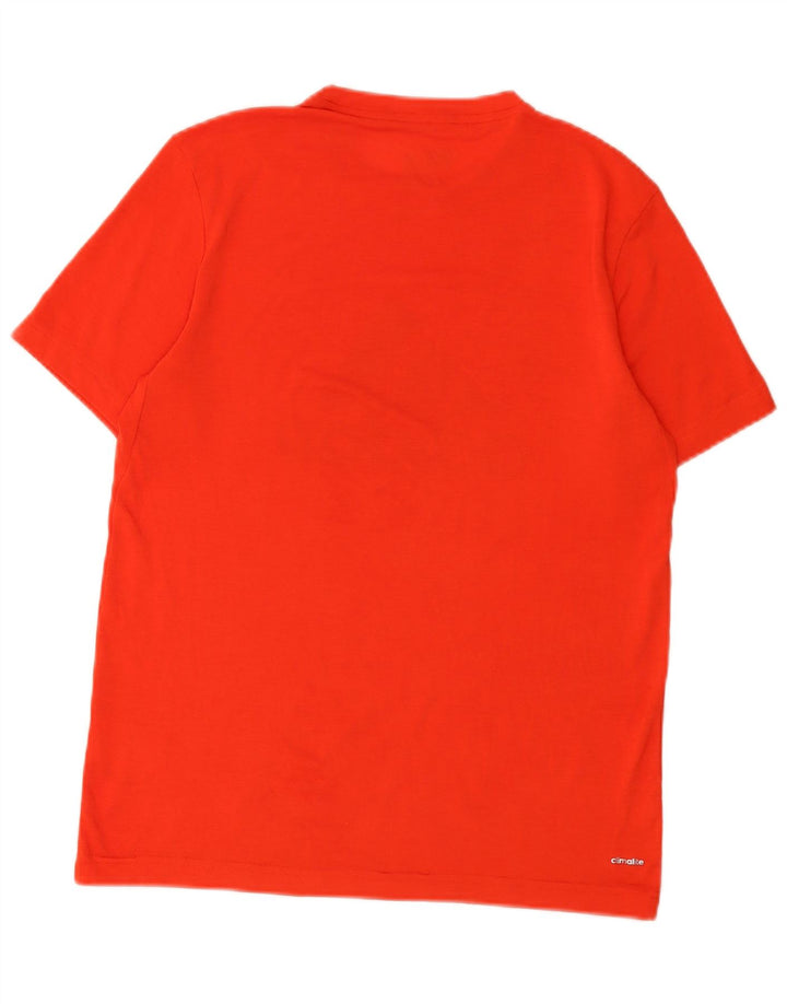 Adidas Garçon Climalite Graphic T-Shirt Top 13-14 ans Rouge Polyester