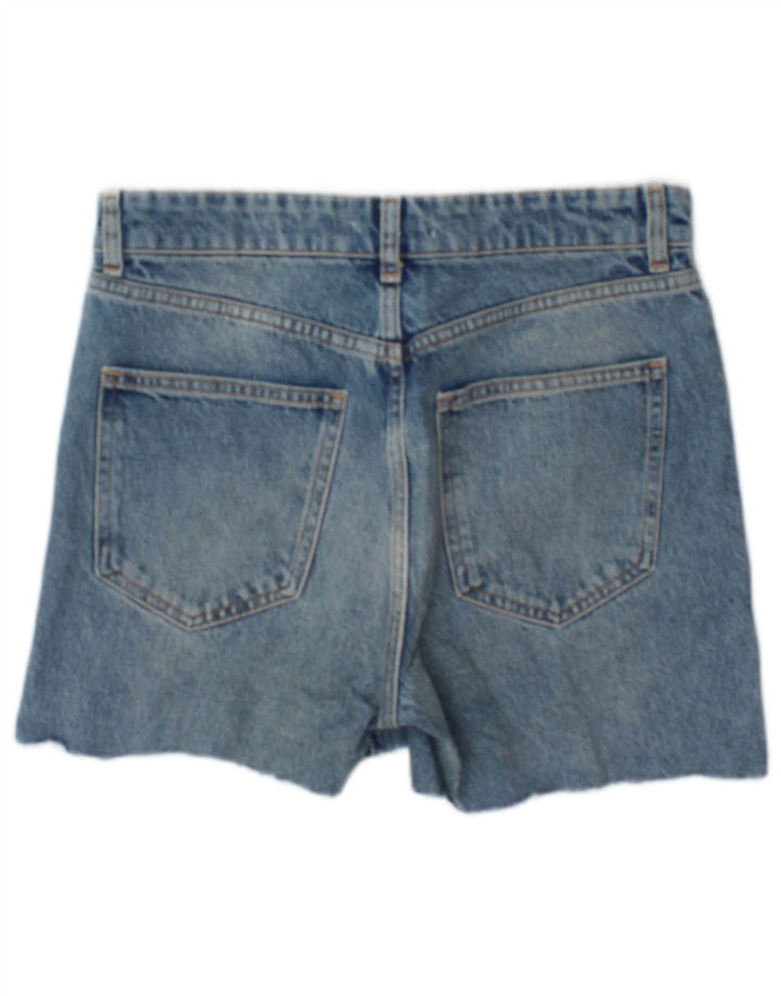 Zara Short en jean pour femme EU 38 Small W28 Bleu