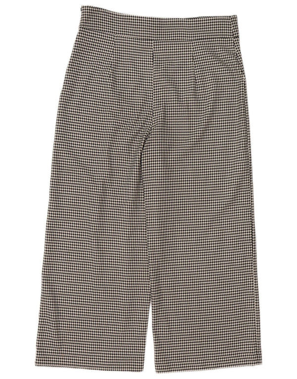 Zara Pantalon court taille haute pour femme XL W36 L25 Pied-de-poule noir