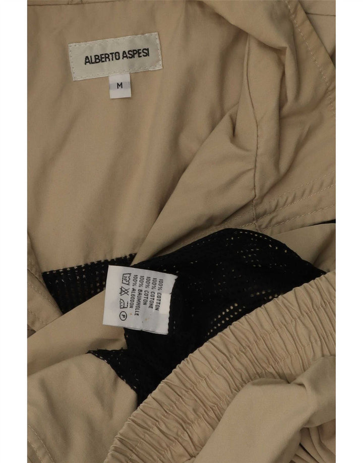Alberto Aspesi Veste Bomber Homme UK 38 Coton Beige Moyen
