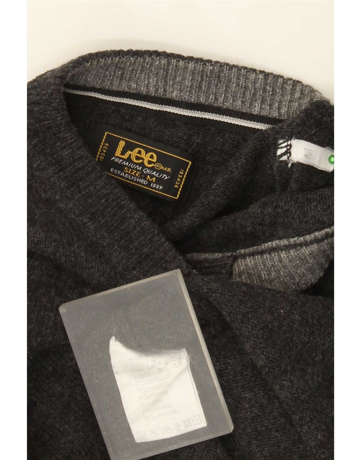 Lee Pull Col V Homme Gris Moyen Laine