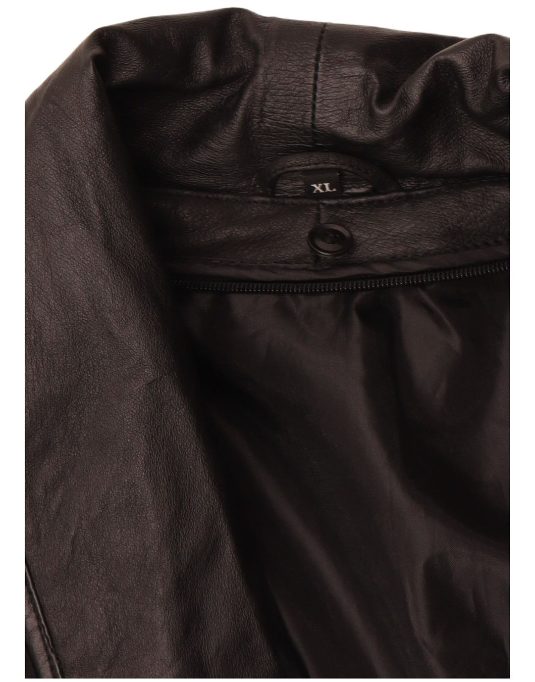 Veste en cuir femme vintage UK 18 XL Cuir Noir