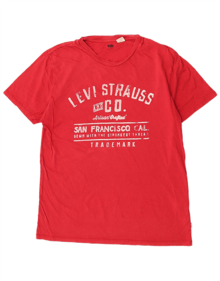 Levi's Tee-Shirt Graphique Homme Rouge Moyen Coton