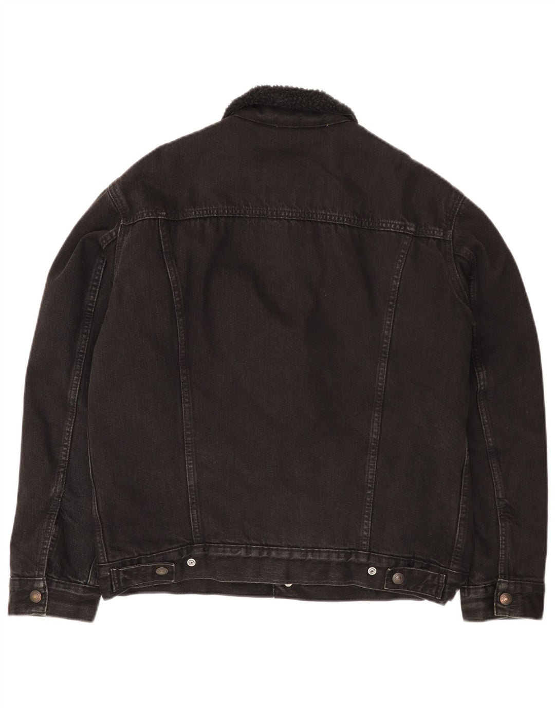 Levi's Veste Sherpa Denim Homme UK 38 Coton Noir Moyen