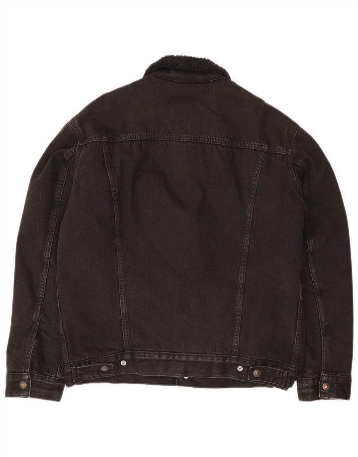 Levi's Veste Sherpa Denim Homme UK 38 Coton Noir Moyen