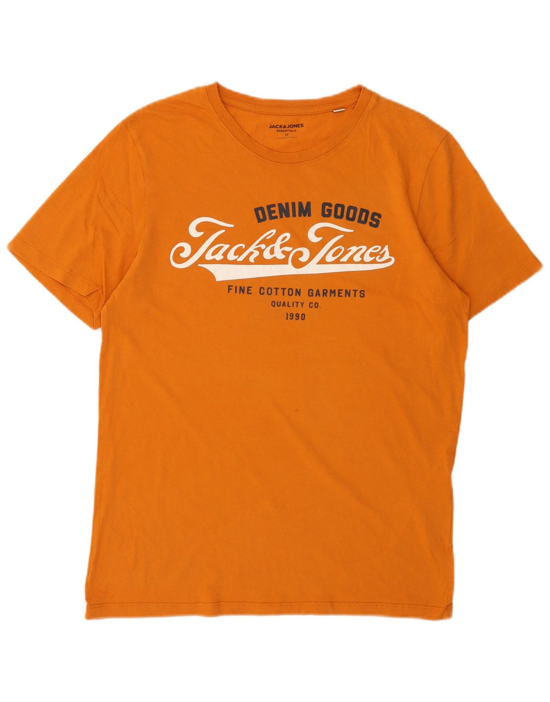 JACK & JONES T-Shirt Graphique Homme Orange Moyen Coton