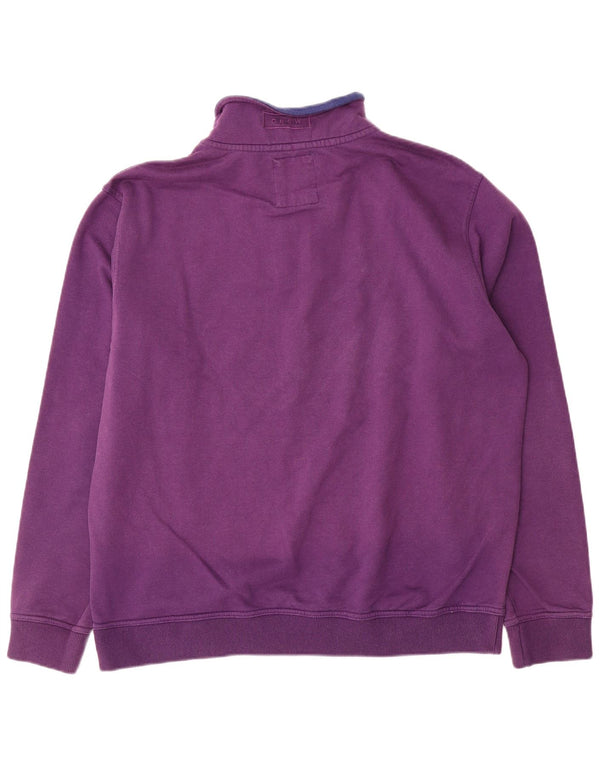 Crew Clothing Sweat-shirt à col zippé pour homme en coton violet 2XL