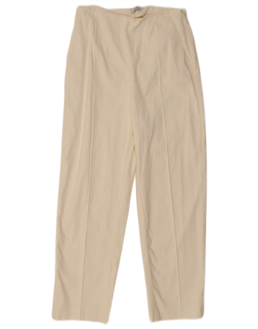 Max & Co. Pantalon Court Fuselé W28 L25 Blanc Cassé