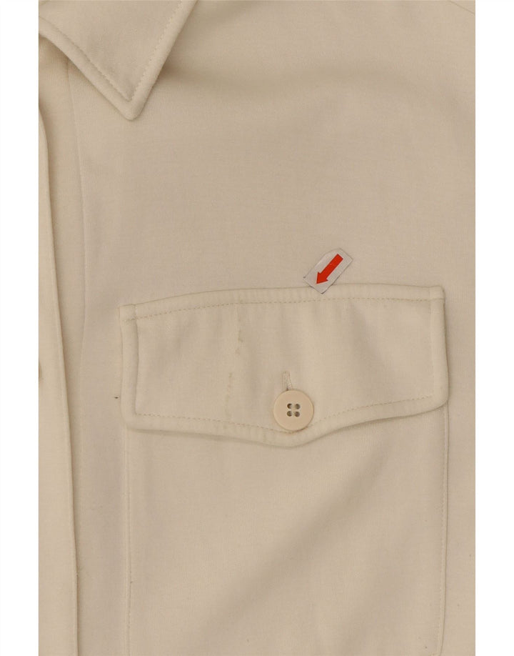Massimo Dutti Chemise surdimensionnée pour femme UK 10 Small Off White Nylon