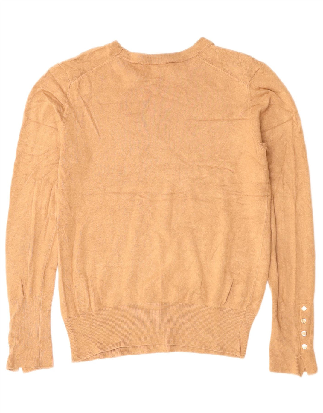 ZARA Pull col bateau pour femme UK 12 Viscose marron moyen