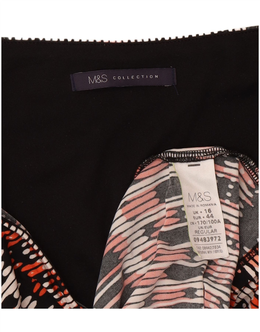 Marks & Spencer Robe droite pour femme UK 16 Large Multicolore Géométrique