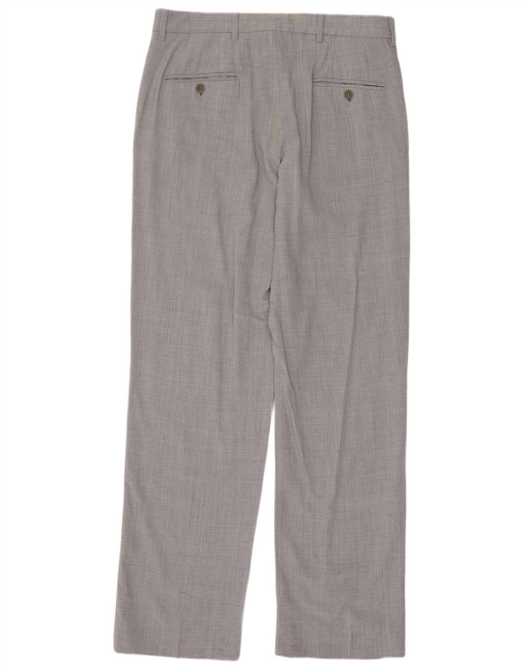 Zara Pantalon de costume droit pour homme EU 40 Medium W31 L33 Gris Laine