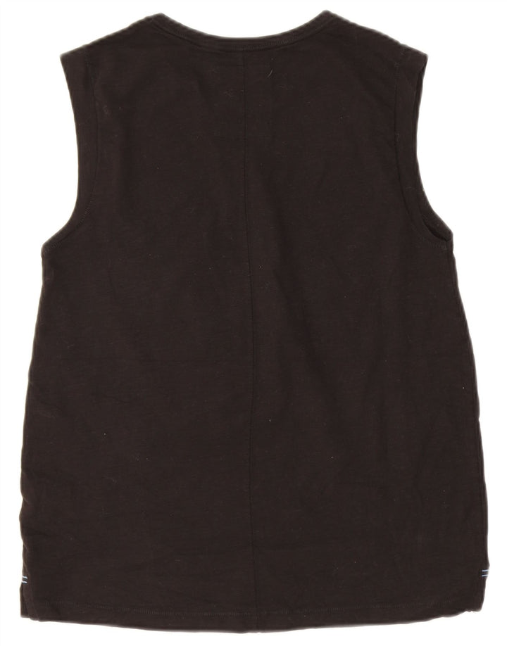 Fat Face Débardeur Femme UK 10 Petit Coton Noir