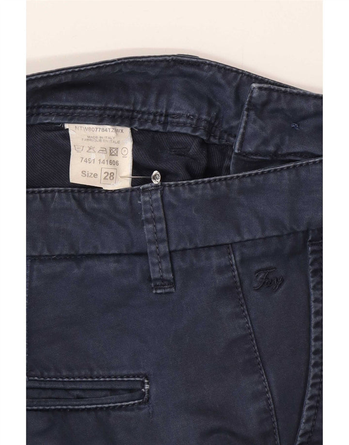 Fay Pantalon Chino Slim Femme W28 L30 Bleu Marine