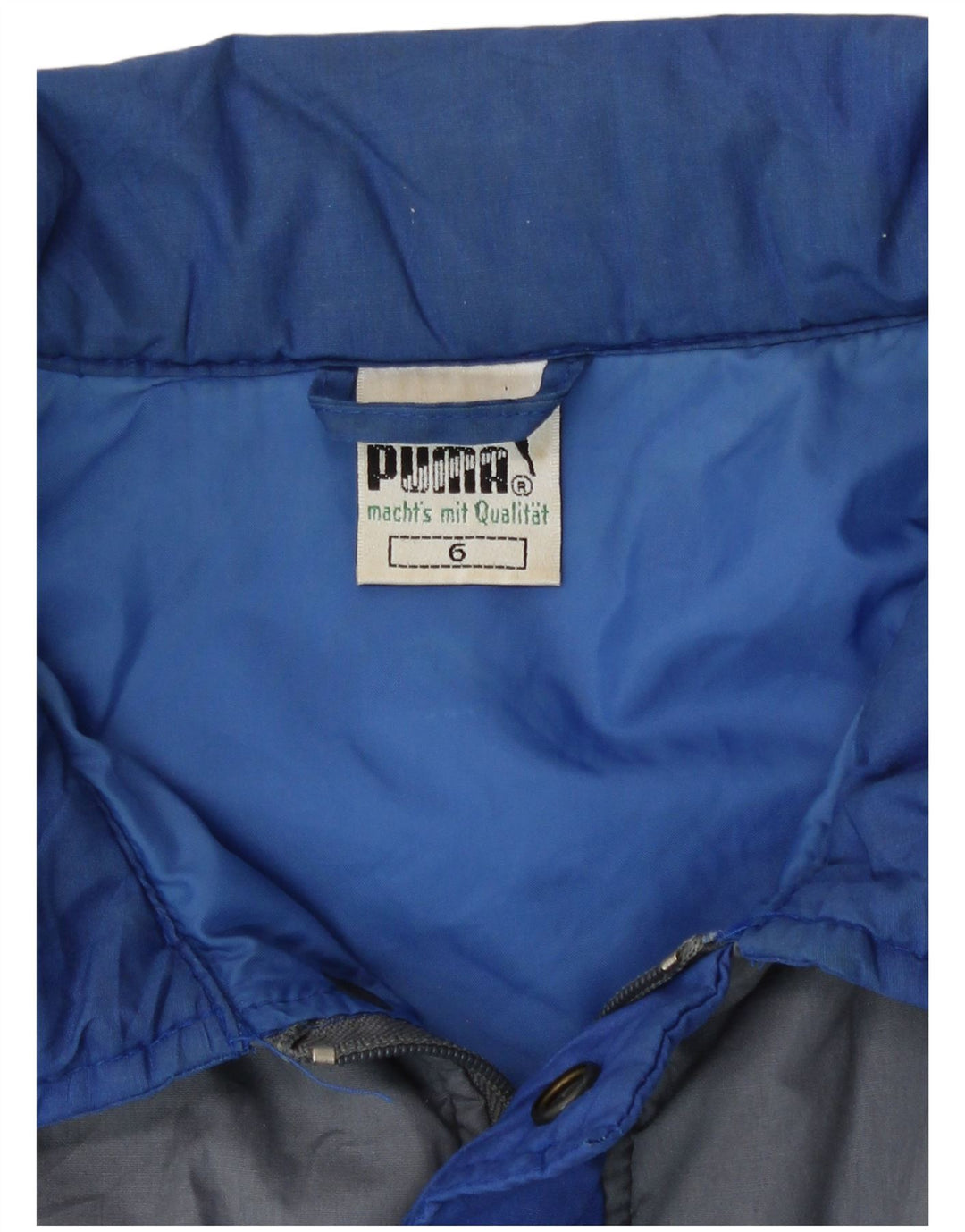 Puma Veste coupe-vent pour homme UK 40 Large Bleu Colorblock Polyester