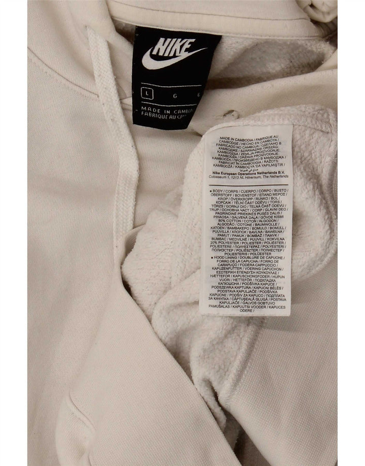 Nike Pull à capuche pour homme en coton blanc Taille L