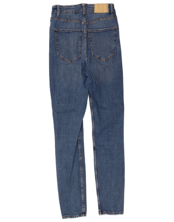 Zara Femme Jean Skinny EU 36 XS W26 L26 Bleu Coton