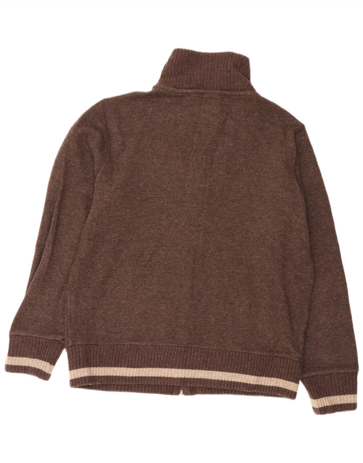 Woolrich Cardigan Graphique Pull XL Marron Laine Homme