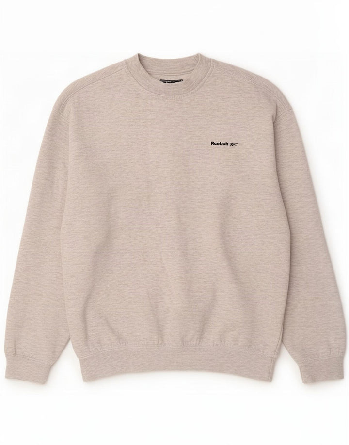 Reebok Sweatshirt Jumper Small Gris Moucheté Polyester Homme